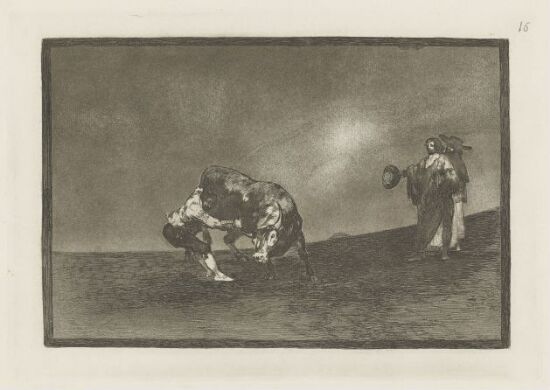 The same man throws a Bull in the ring at Madrid