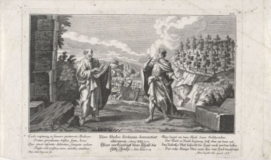 Elia taler til Akab i Nabots vingård