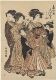 Kurtisanene Hanaofuki, Yoshiya og Yoshino fra bordellet Ōgiya