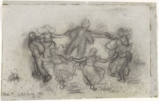 Småbarn danser ringdans