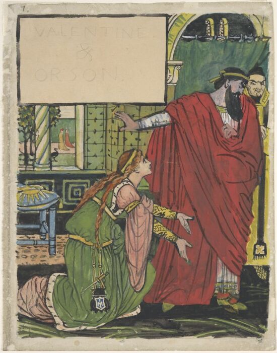 Prinsessen på kne foran kongen i et egyptisk palass