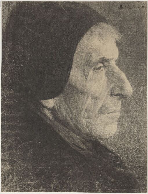 Profile of an Old Woman with a Black Hood
