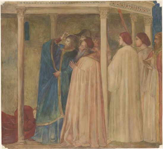 Tilskuere til Johannes’ himmelfart; kopi etter Giotto fra basilikaen Santa Croce, Peruzzi-kapellet