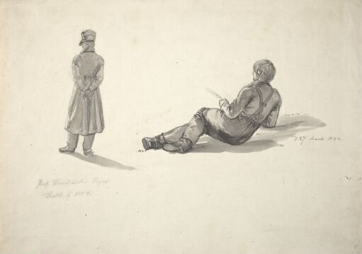 Caspar David Friedrich; fiskende mann