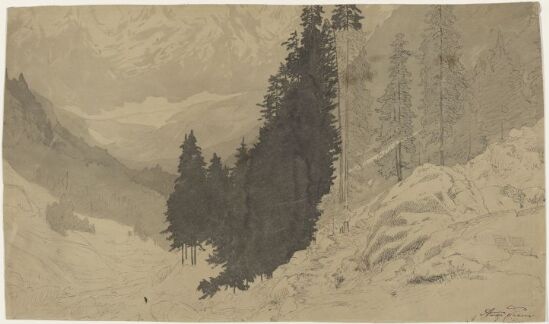 Landscape with Forested and Mountains