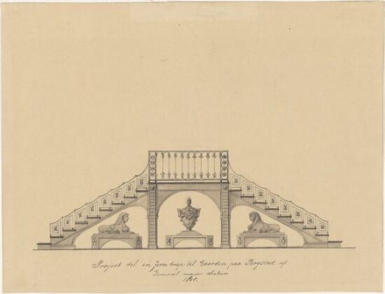 Utkast til en trapp for Bogstad gård