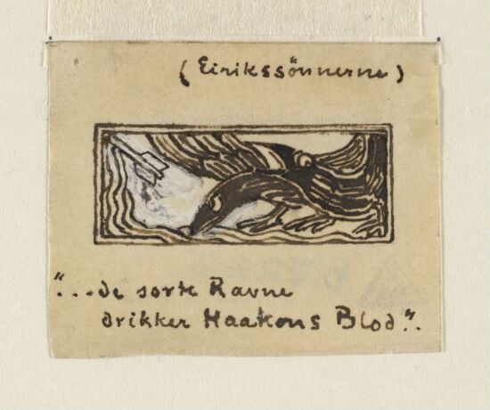 "Mørke ramner mesker seg med blod fra Håkon; våpnene ble farget, vet jeg, over havet"