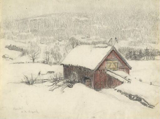 Winter Landscape with Barn