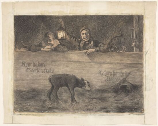 "Kjyre ha børe svartan Kalv. Kalven han heite Dagros"