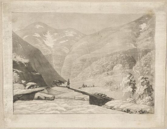 Mountain Landscape with Bridge