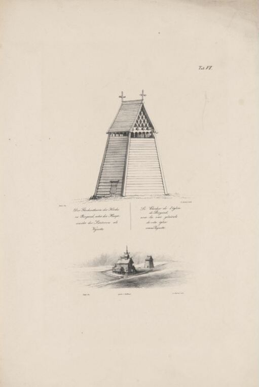 Klokketårn, Borgund stavkirke; Kirken sett fra avstand