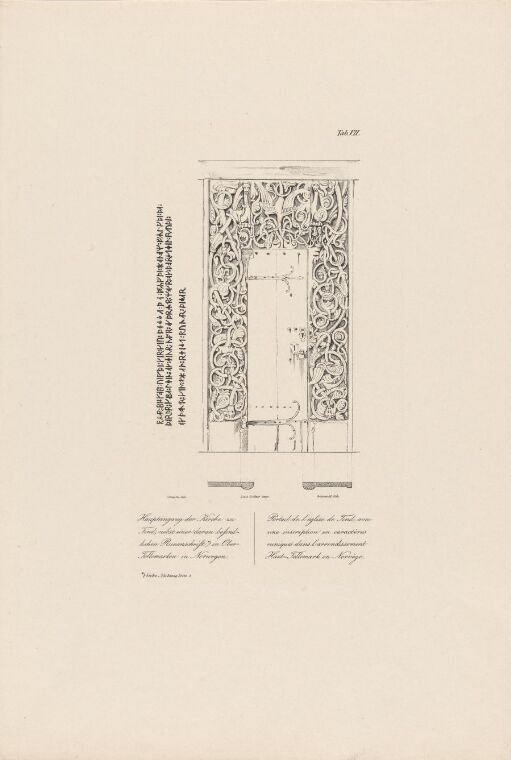 Portal og runeinskripsjon, Tinn stavkirke