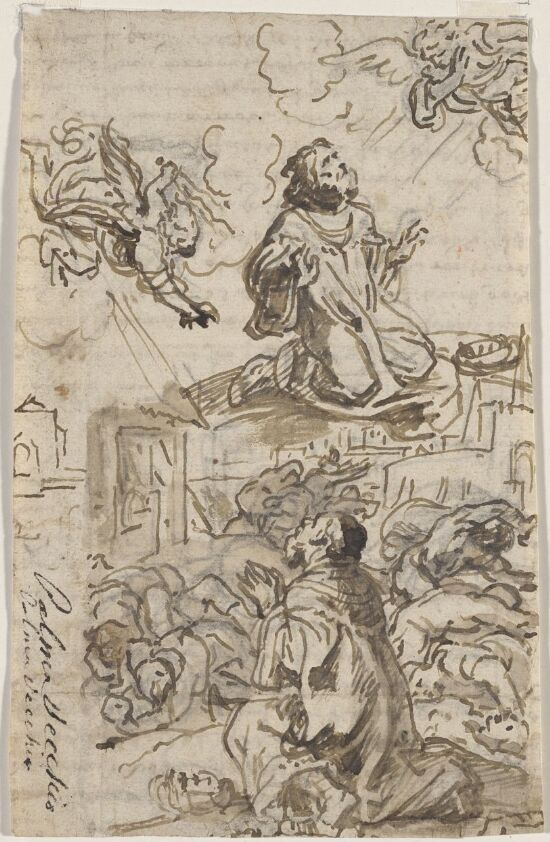 An Angel Appearing Before a Munk in Prayer