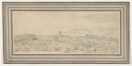 Landskap med landsby