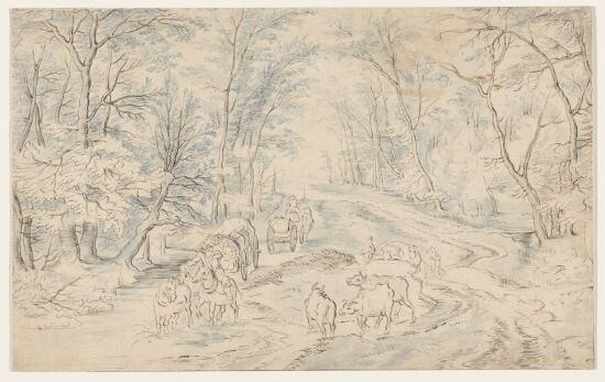 Landskap med vogner og kuer