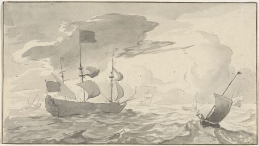 Krigsskip og småbåter