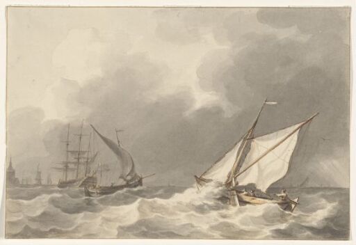 Sailboats in Rough Sea