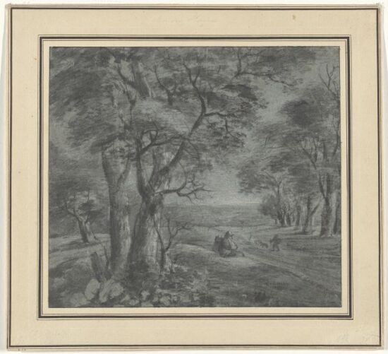 Landskap med sittende figurer