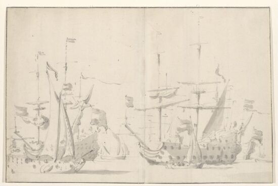 Krigsskip og mindre seilbåter