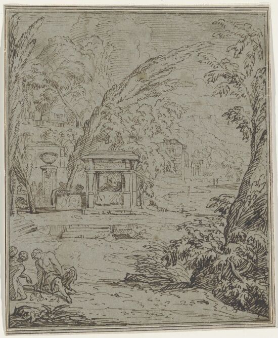 Classical Landscape with Two Figures