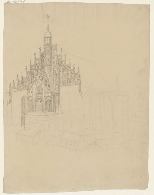 Johann Gustav Grunewald, Study of Gothic Cathedral – Nasjonalmuseet ...