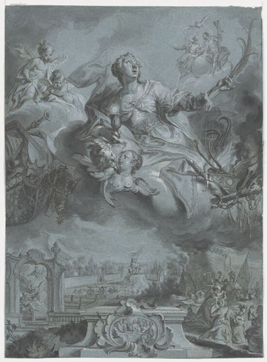 Allegorical religious representation with Mary Magdalene