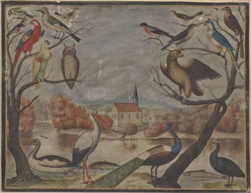 River Landscape with Birds and Church