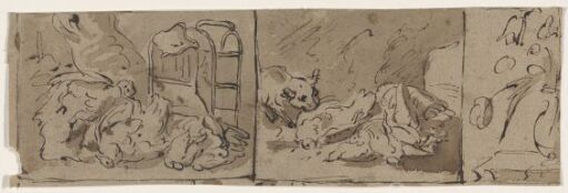 Studier av jaktbytte; stilleben [fragment]