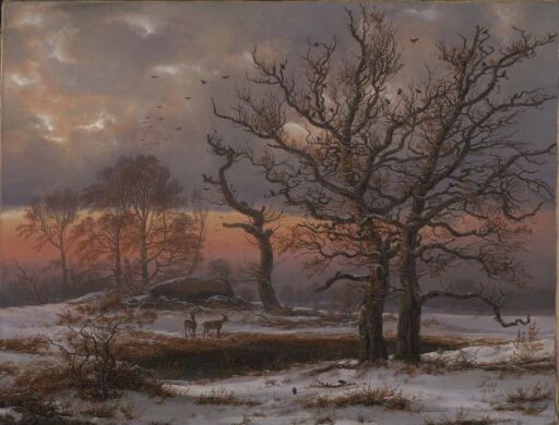 Danish Winter Landscape with Dolmen