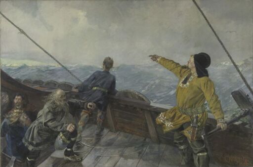 Leiv Eiriksson discovering America
