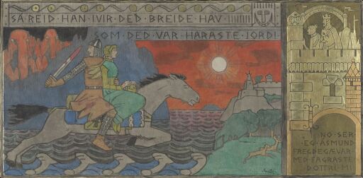 Åsmund and the Princess riding Home