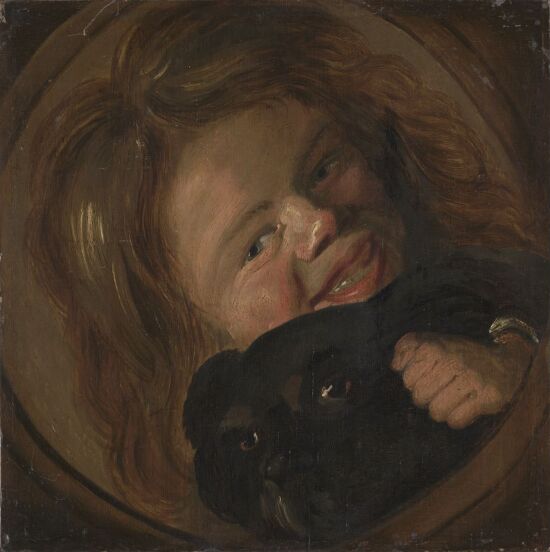 Laughing Boy with a Dog
