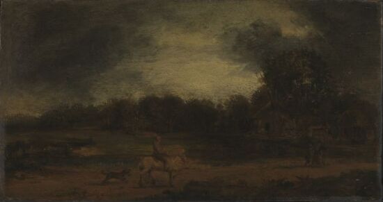 Landskap med rytter