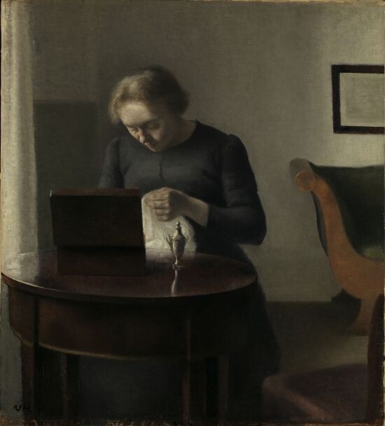 The Artist's Wife at a Sewing Table