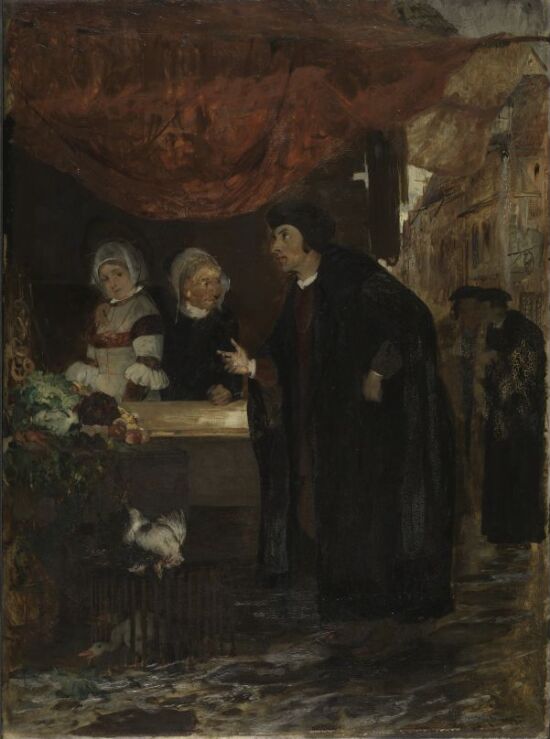 Erik Valkendorf treffer Sigbrit Willums og Dyveke på Bergens torv i 1507