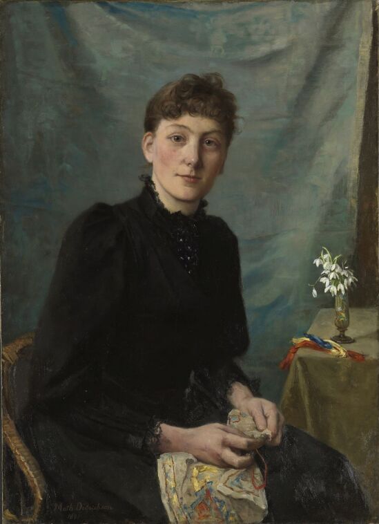 Seated Woman with Embroidery