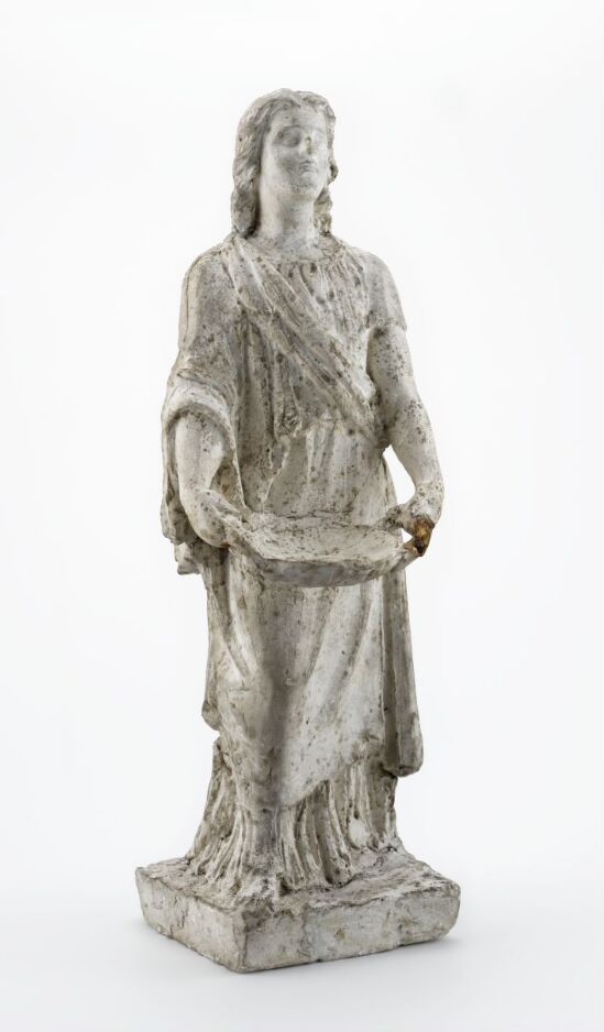 Angel holding a Baptismal Font