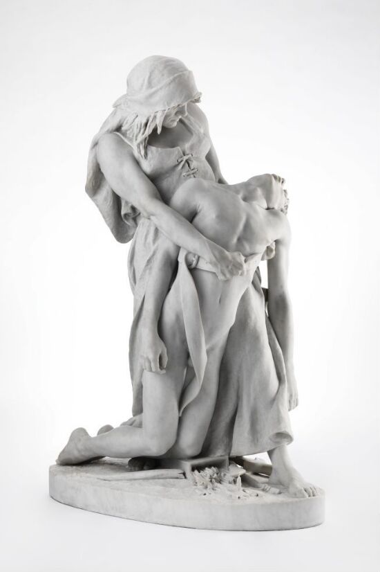 A Barbarian Woman Carries her Slain Son from the Battlefield