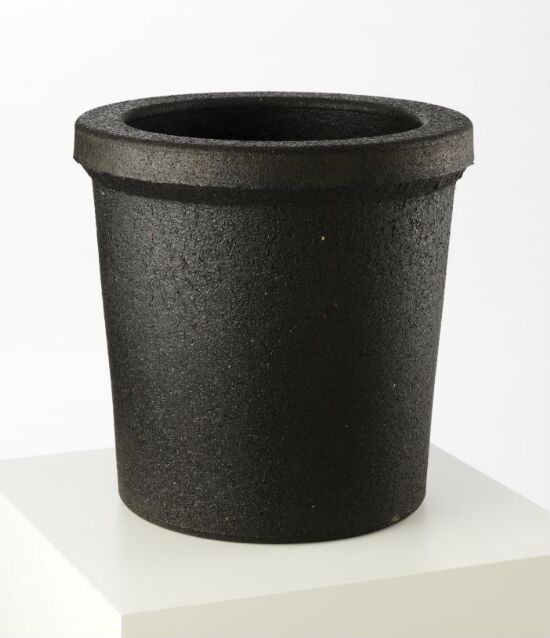 Plant pot of recycled rubber tires