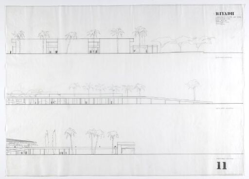 Conference center and hotel in Riyadh. Elevations.