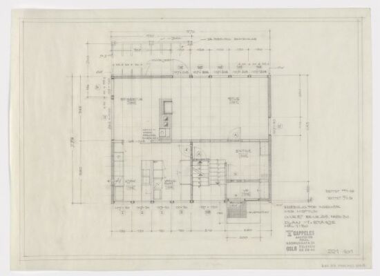Enebolig Midttun, plan av første etasje