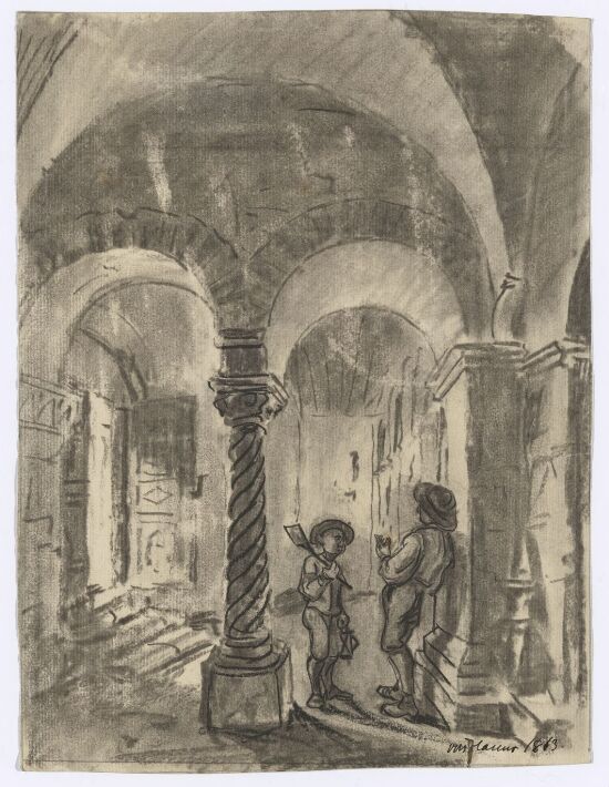 Interirør med to menn