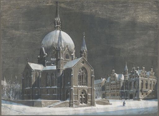 Trefoldighetskirken i snø