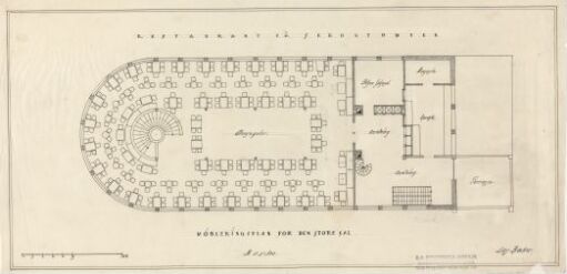 Plan av 1. etasje i Restaurant Skansen