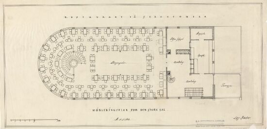Plan av 1. etasje i Restaurant Skansen