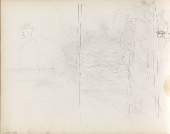 Riss av landskap og figurer