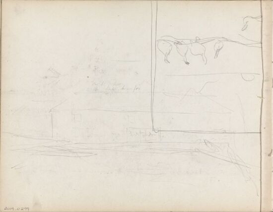 Riss av bygning; gjess