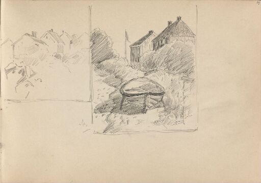 Studies of Houses with Boat put Ashore