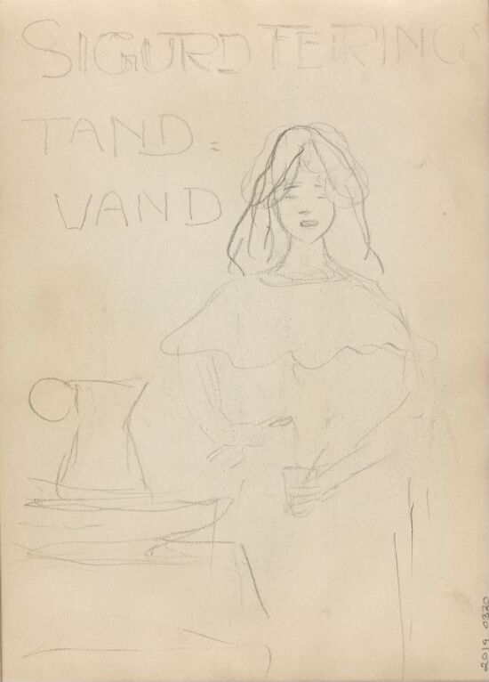 "Sigurd Feirings Tandvand". Utkast til annonse