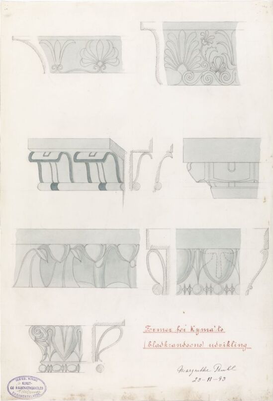 Former for Kymats i bladkransens utvikling